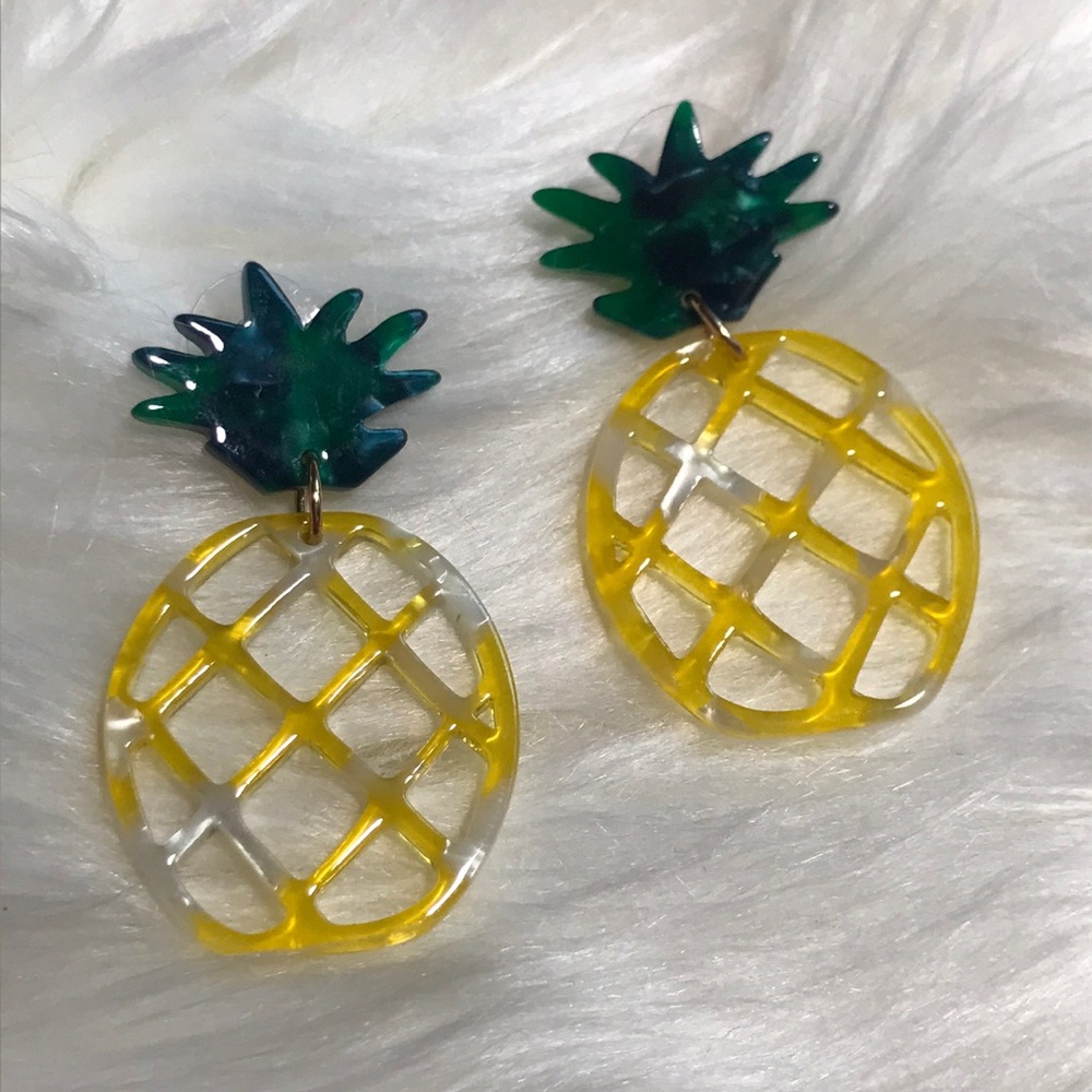 2 for $25 NIB dangle pineapple earrings - Picture 2 of 3